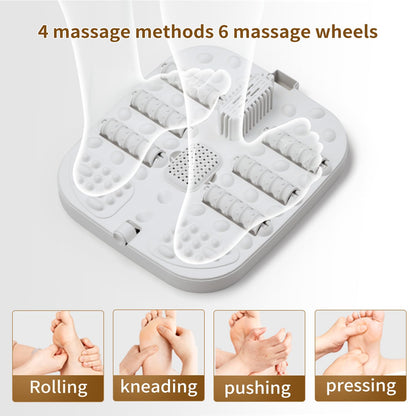 Collapsible foot spa massager in folded storage position