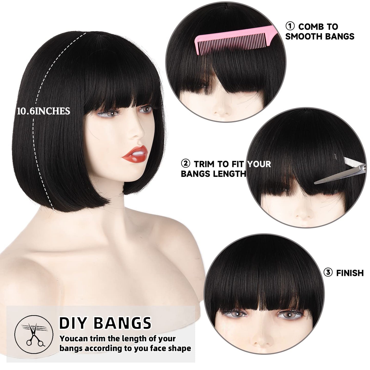 WERD premium heat resistant fiber bob cut wig lifestyle angle