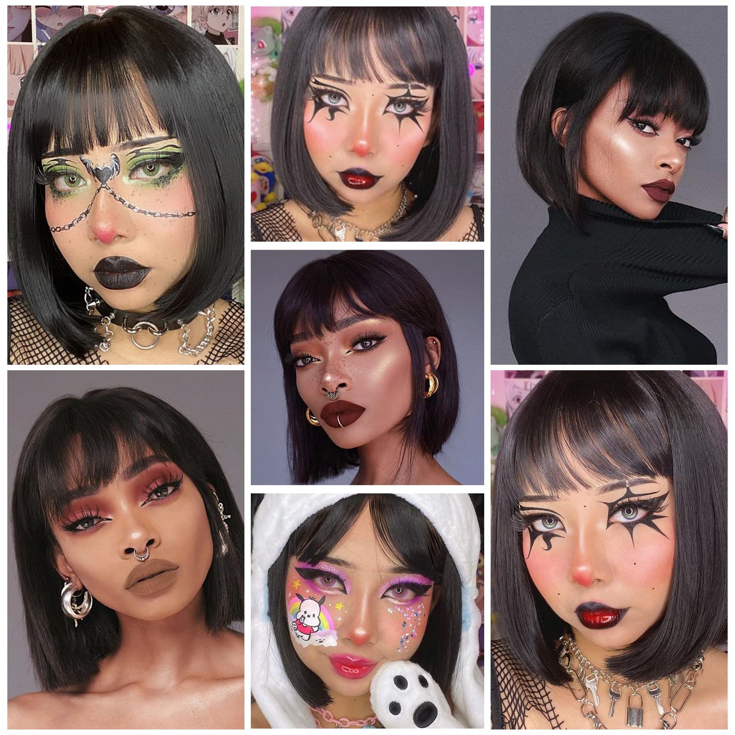 WERD imported black bob wig packaging and styling representation