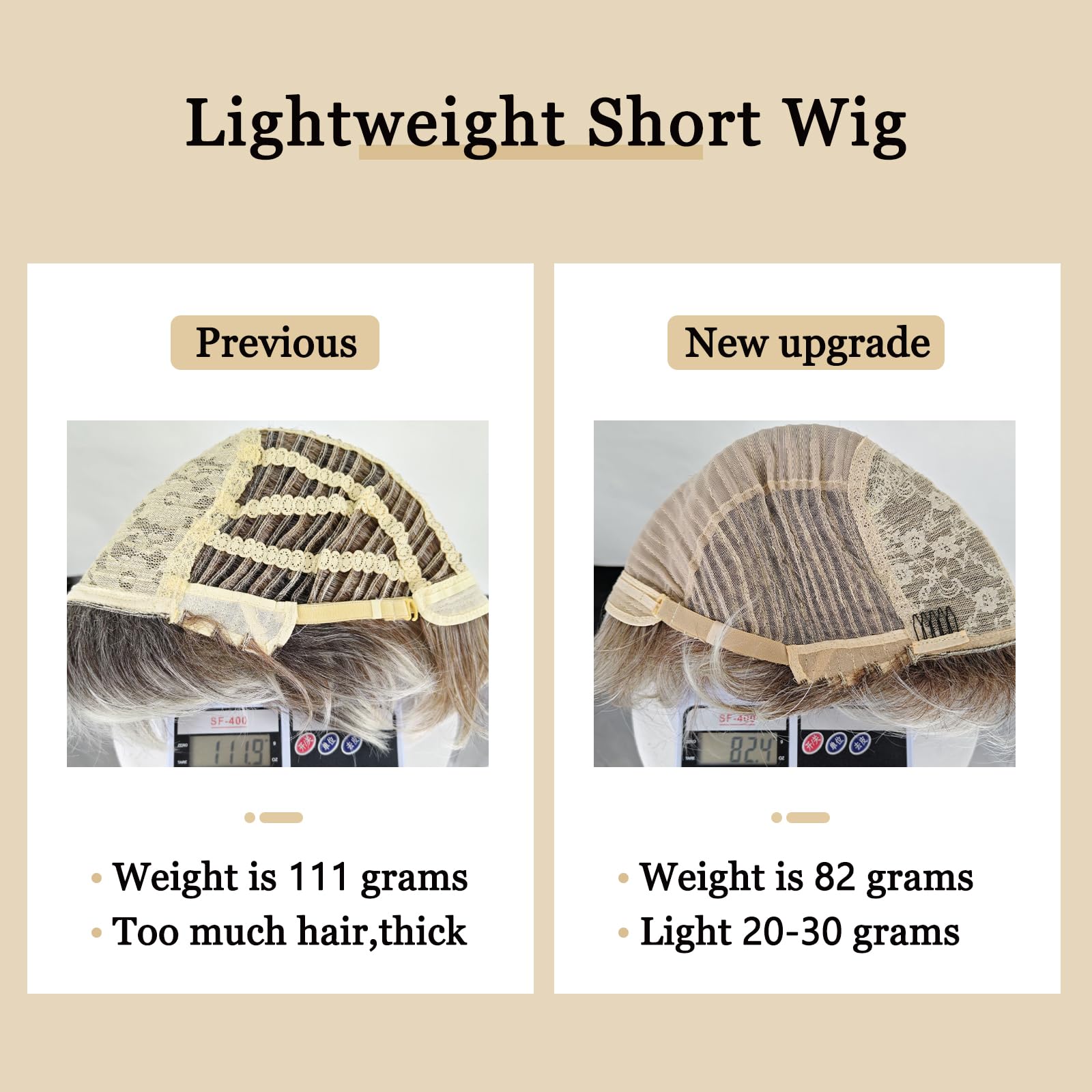 Back view showing texture and volume of synthetic pixie hair