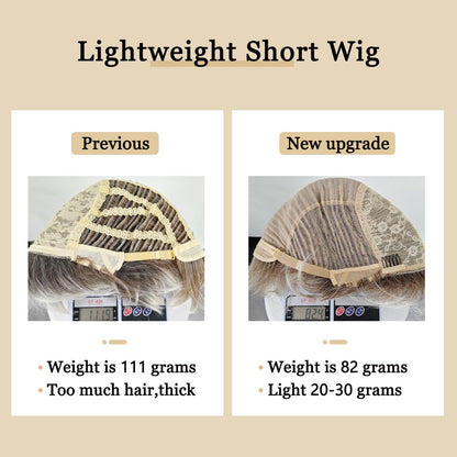 Back view showing texture and volume of synthetic pixie hair