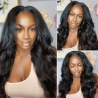 Glueless clip in human hair wig 18 inch length