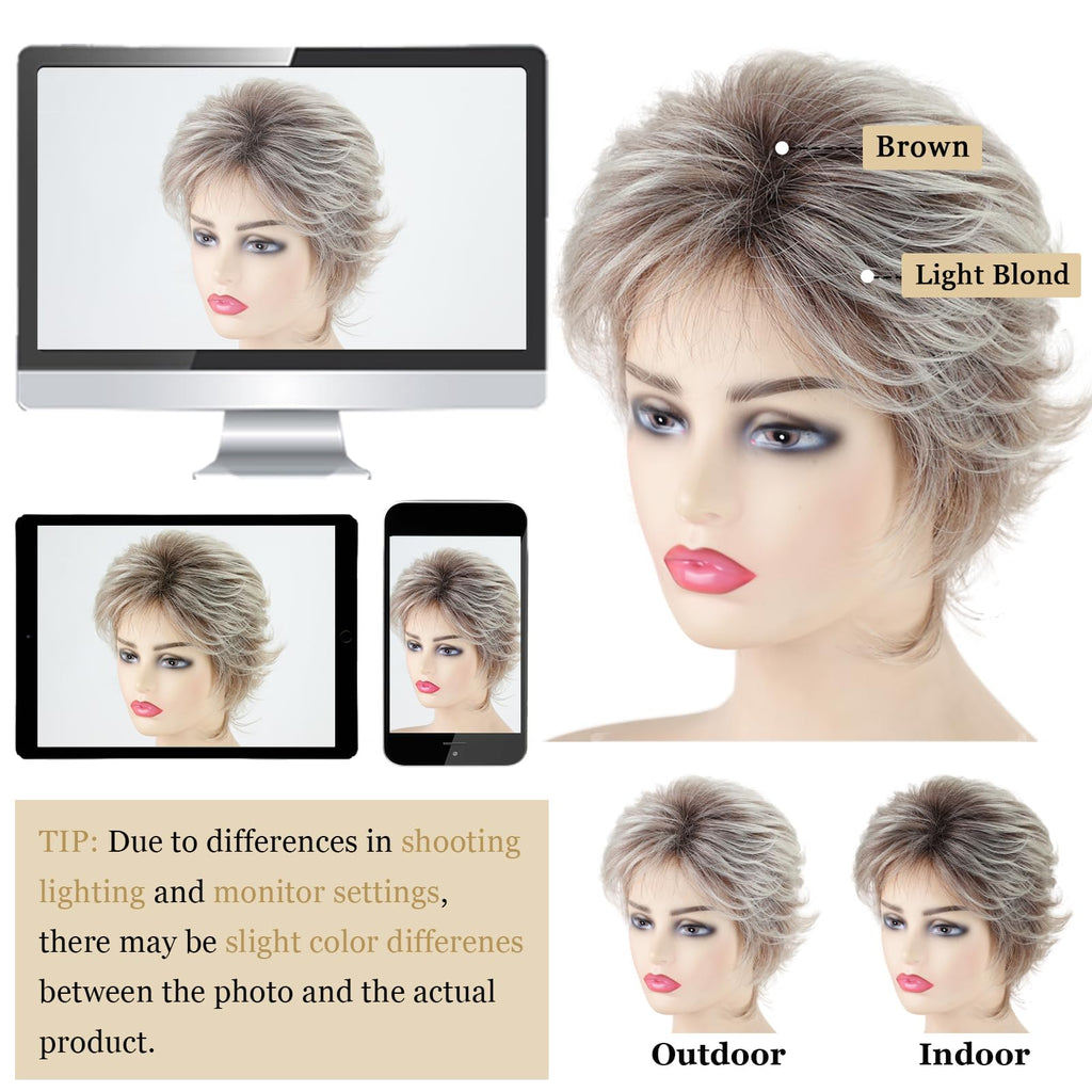 Breathable net design of the imported blonde daily wear wig