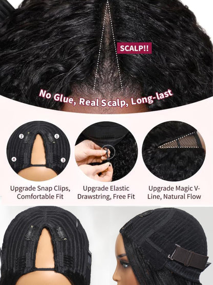 No leave out human hair extension wig placement guide