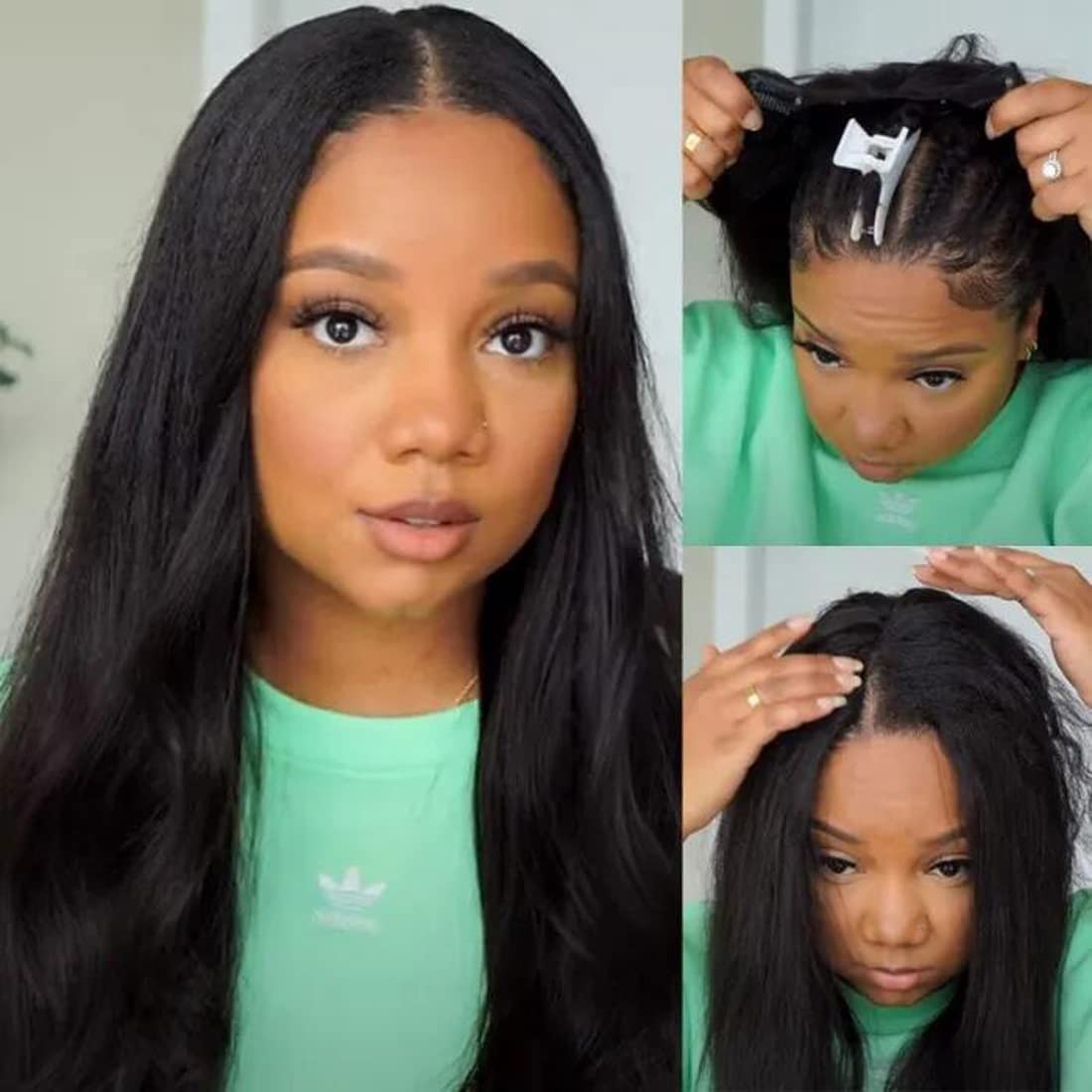 Heat resistant natural wave style hair unit for women