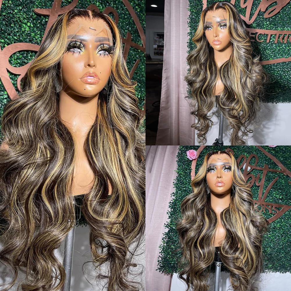 Close-up of the 13x6 HD lace hairline on the QUANDIAN body wave human hair wig.