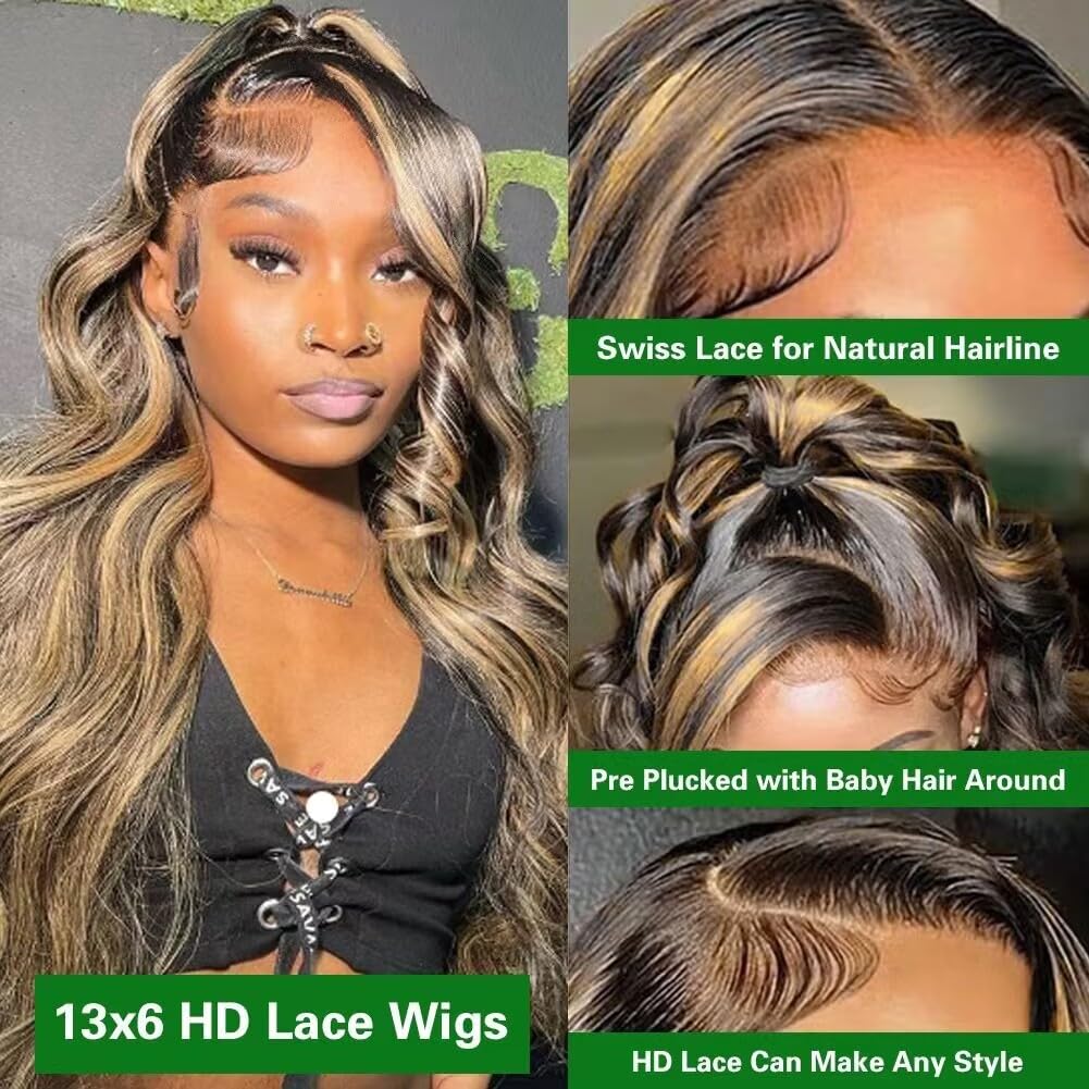 Back view of the 28 inch ombre colored frontal wig highlighting the full 180 percent density.