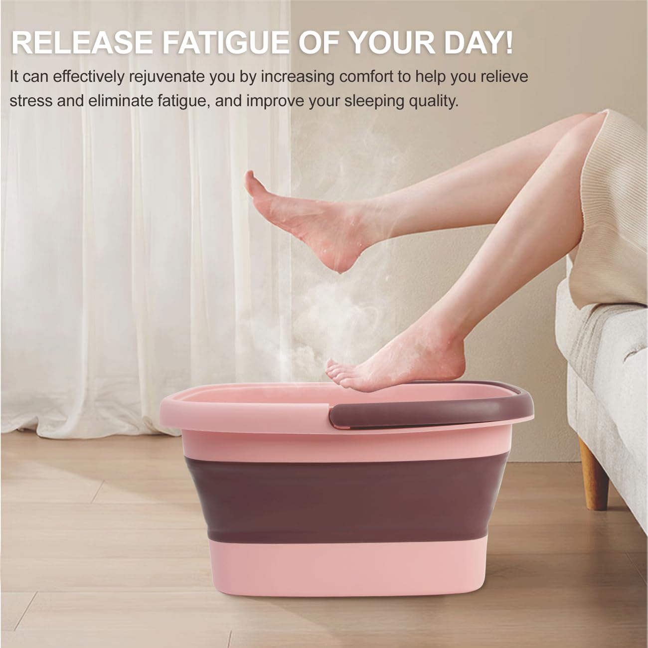 Top view of multifunctional plastic soaking bucket