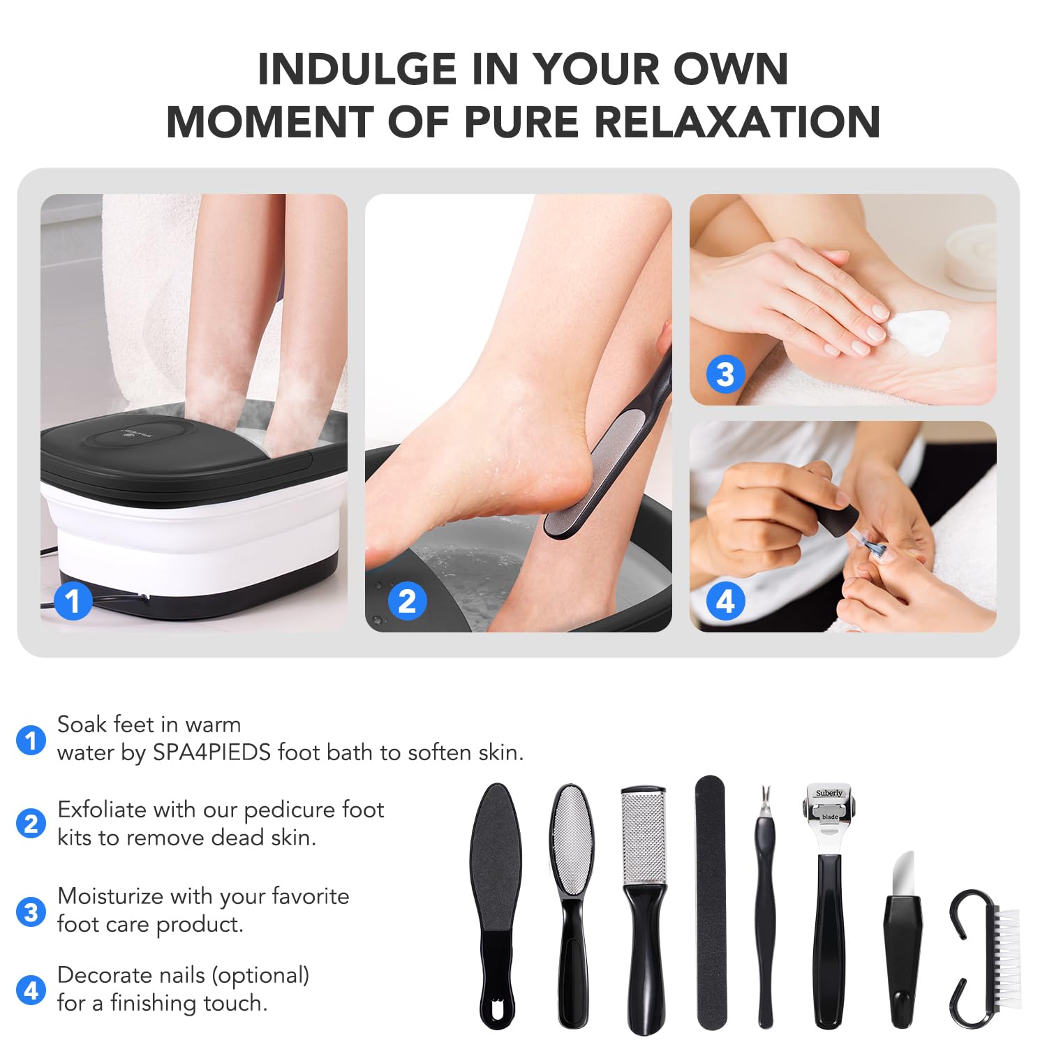 SPA4PIEDS foldable foot soaking tub in collapsed storage position