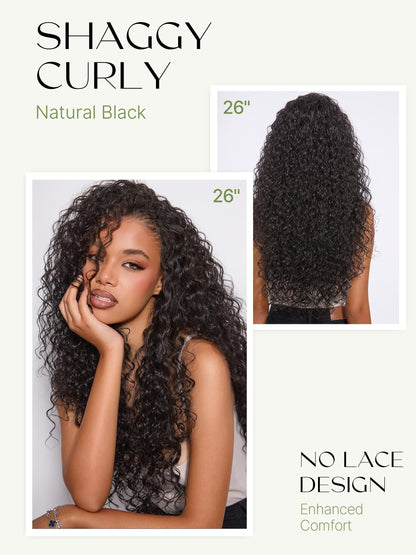 Close-up texture of the premium Veralux fiber blend human hair waves.