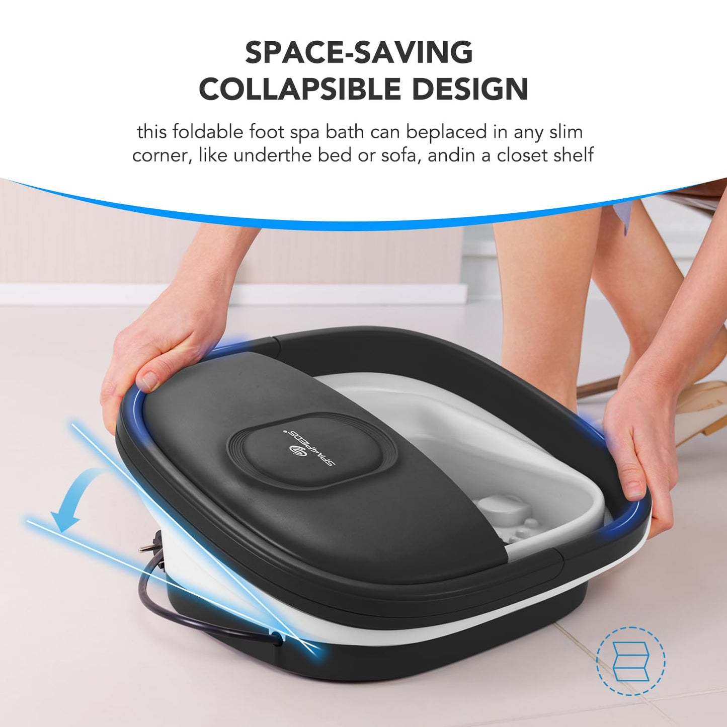 SPA4PIEDS foot spa showing precise temperature control display
