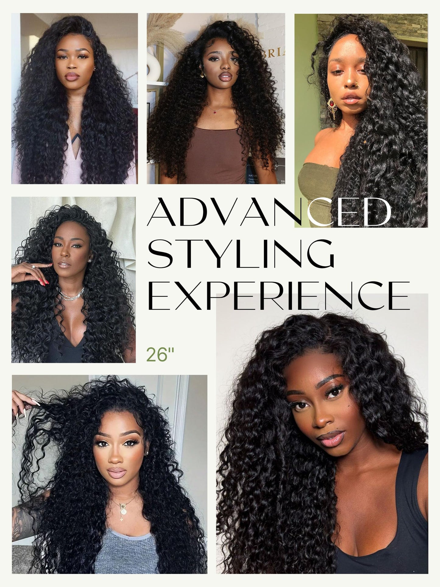 Natural black wavy half wig highlighting full thickness and bounce.