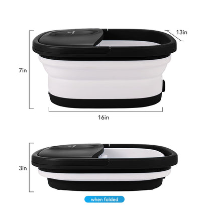 Side profile of SPA4PIEDS foot bath demonstrating compact design