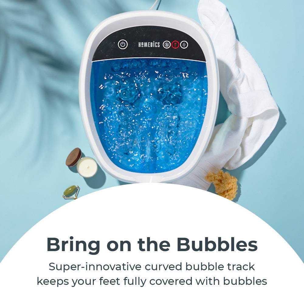 Homedics Bliss footbath with integrated splashguard design