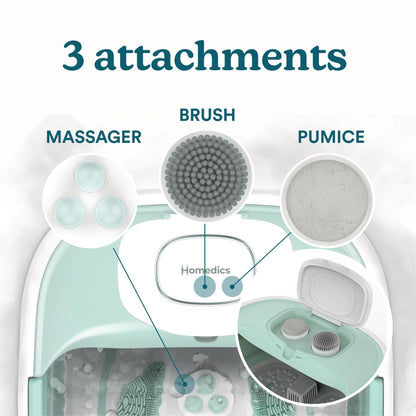 Close up of ergonomic massaging bristles on footbath base