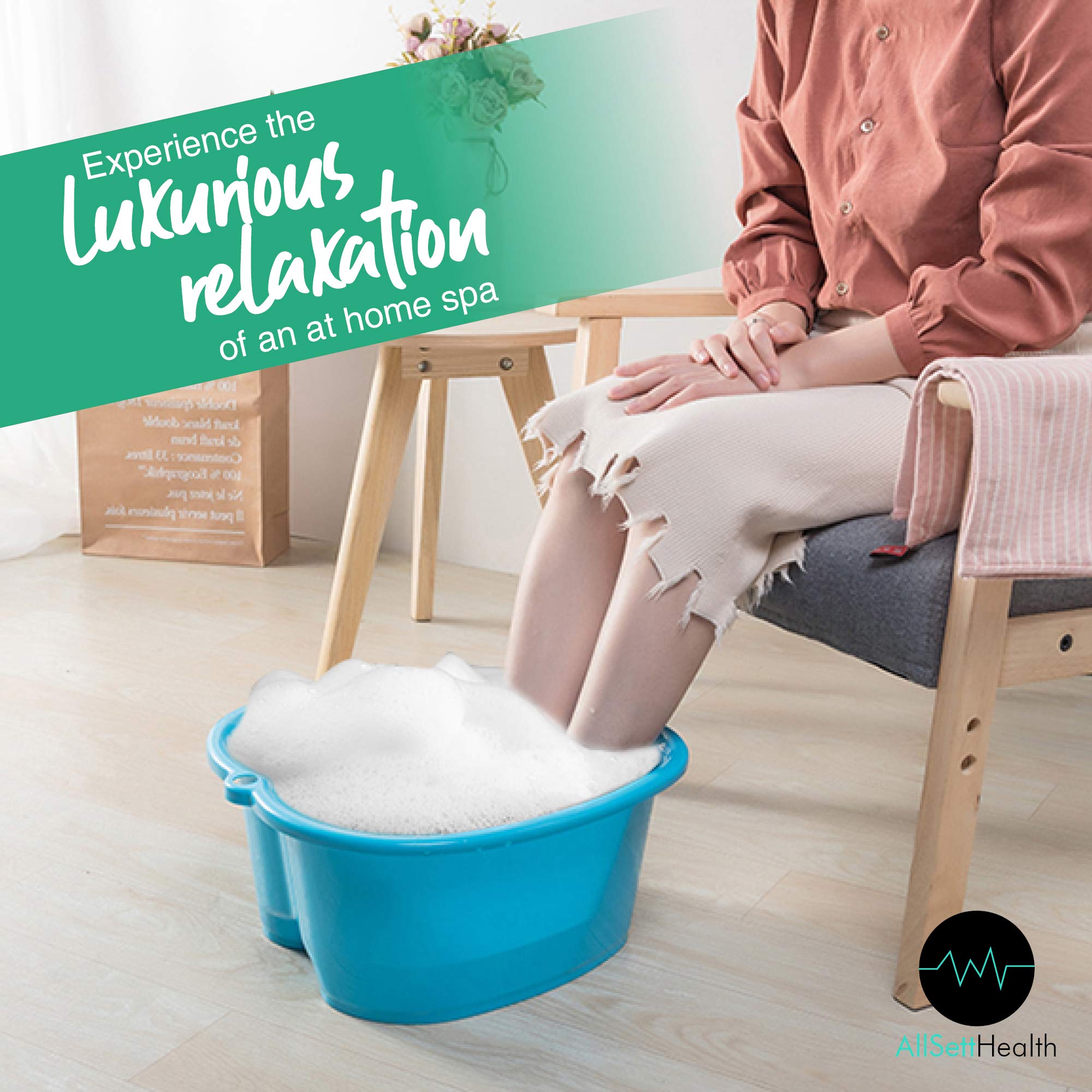 Large plastic foot spa basin for home pedicure