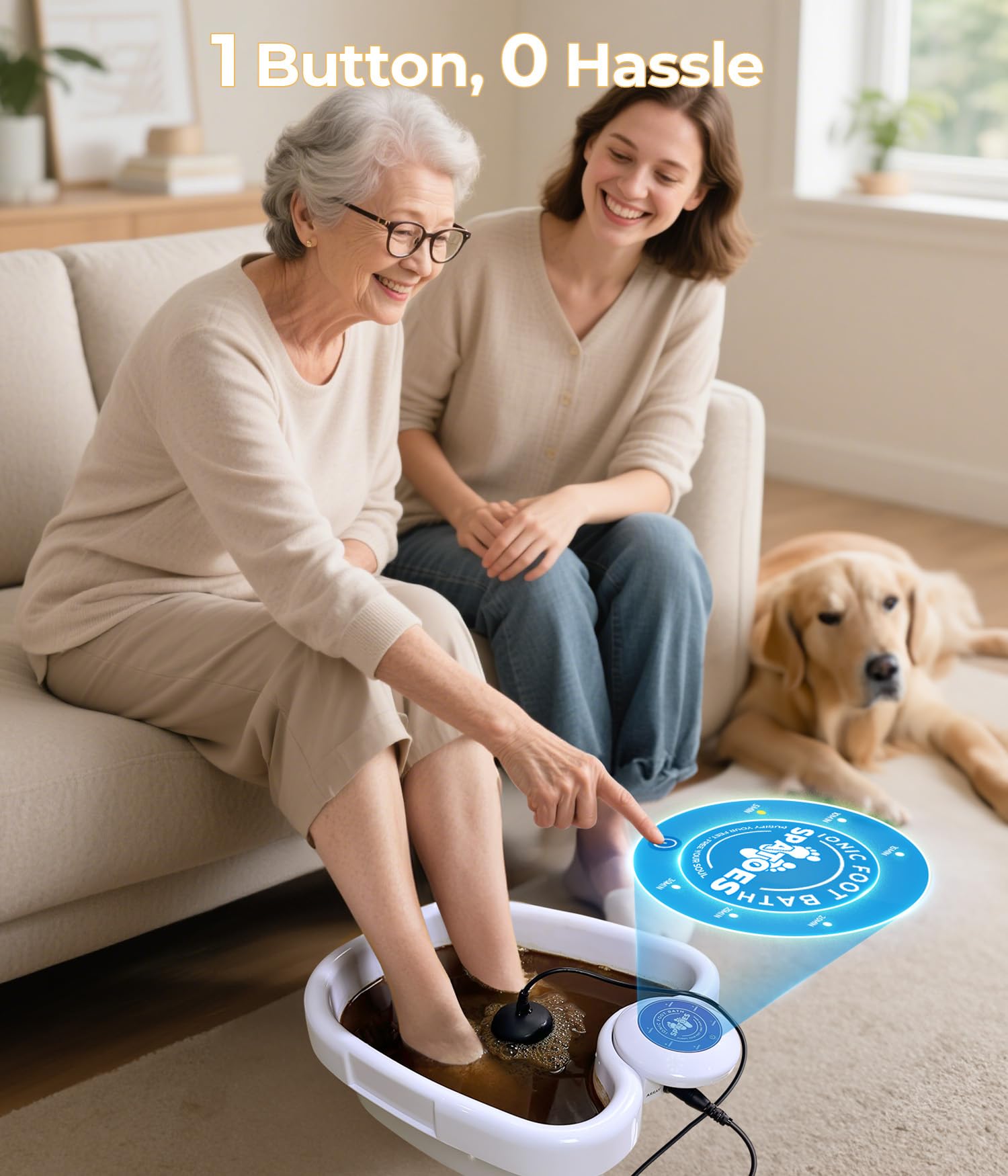 Spatoes foot spa kit with disposable liners and sea salt