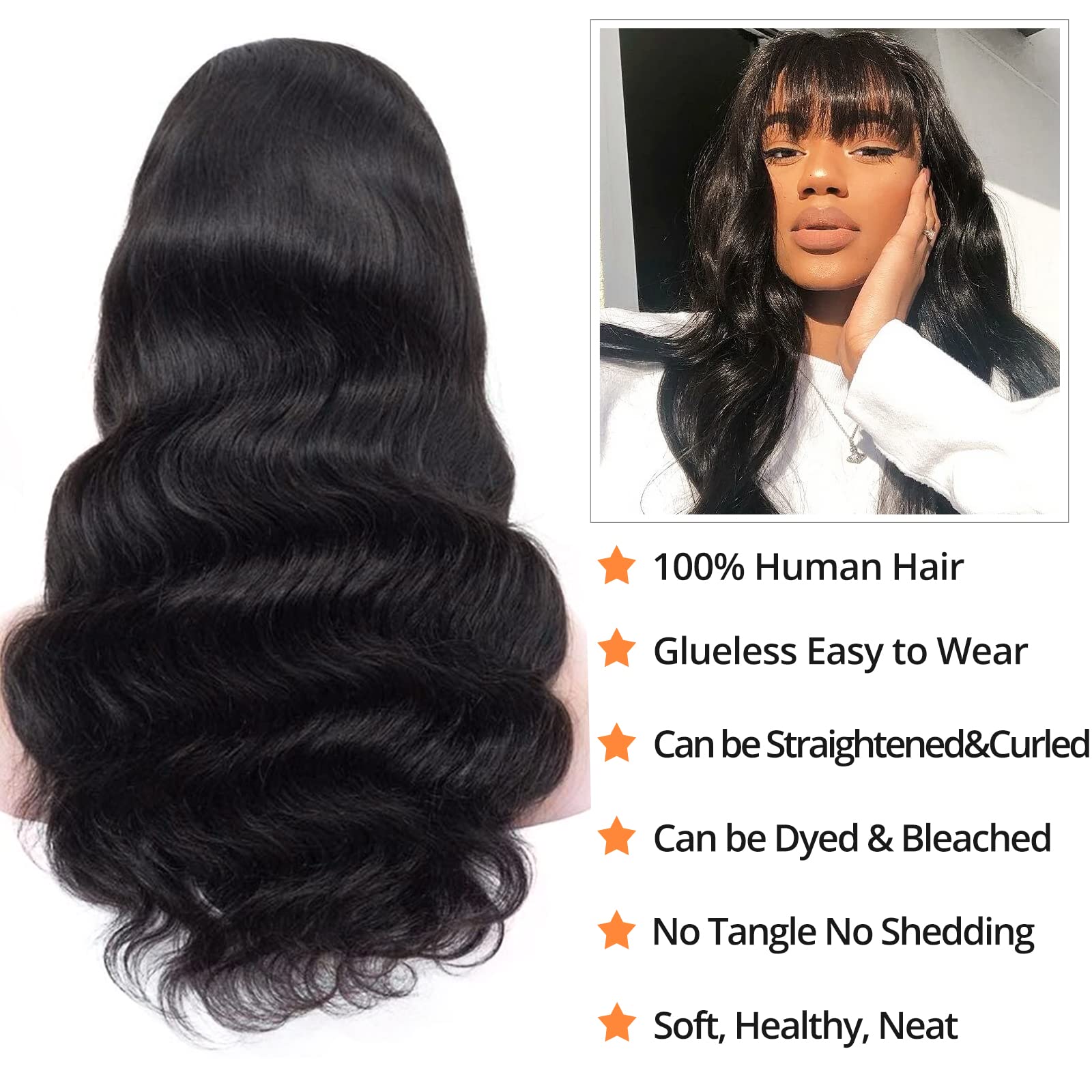 Lativ 20 inch glueless machine made wig highlighting the 150 percent density volume