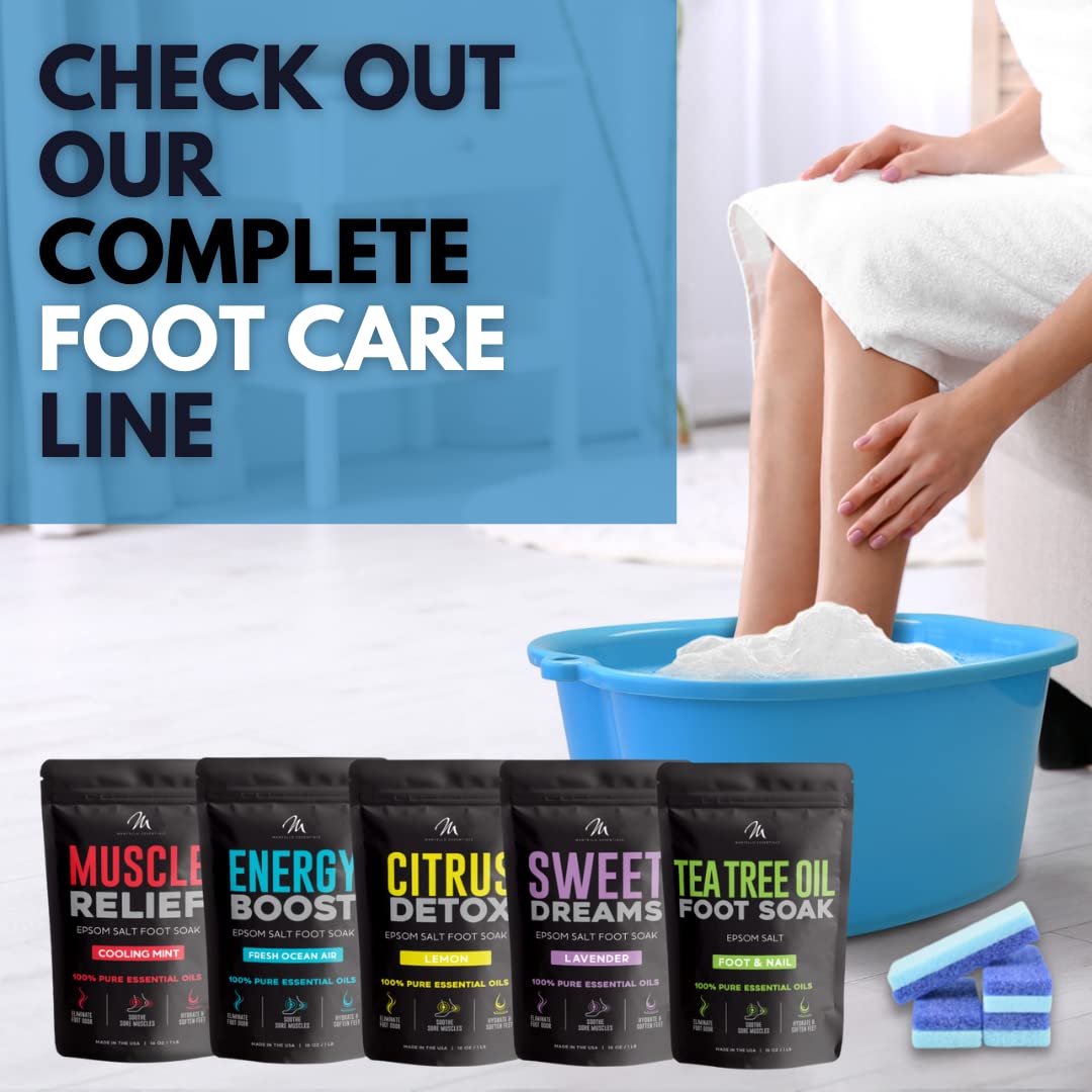 Large blue foot bath basin for at-home pedicure treatment