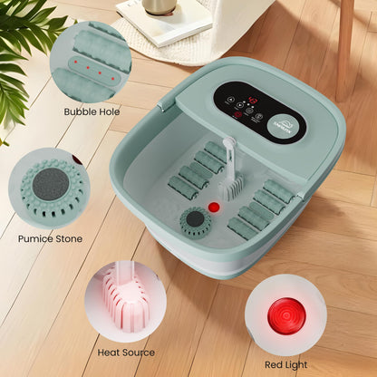 Side view of Snailax foot spa with carry handle