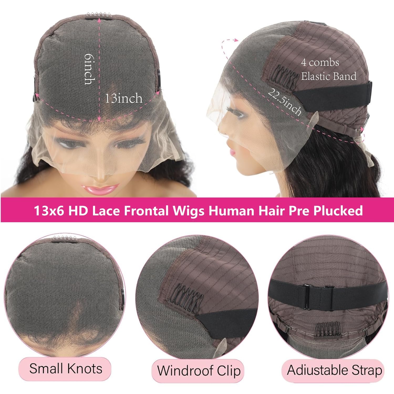 Celaude imported premium virgin human hair wig back view showing full volume