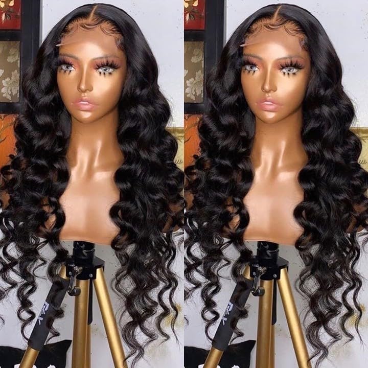 NKTU authentic imported beauty hair piece styled with a deep side parting to show versatility