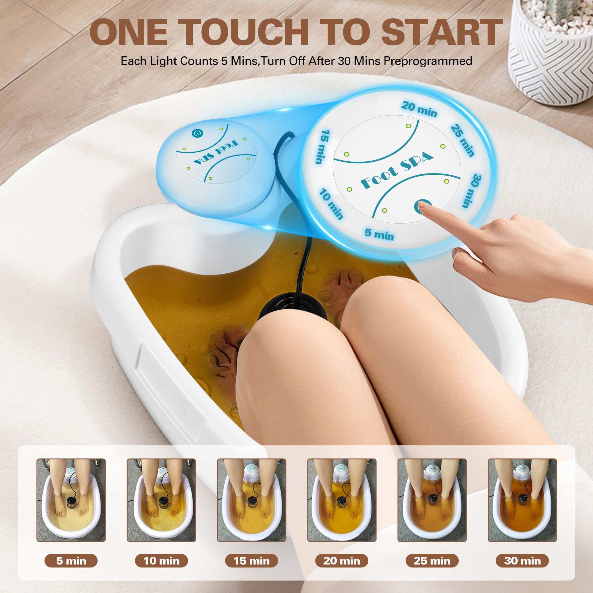 Close up of Idudbid ionic array for foot spa