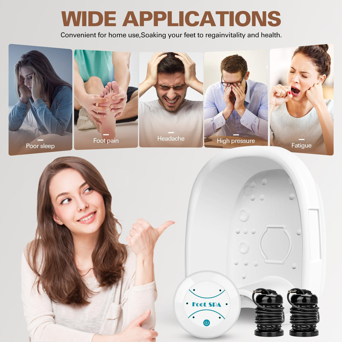 Idudbid portable foot spa basin complete kit