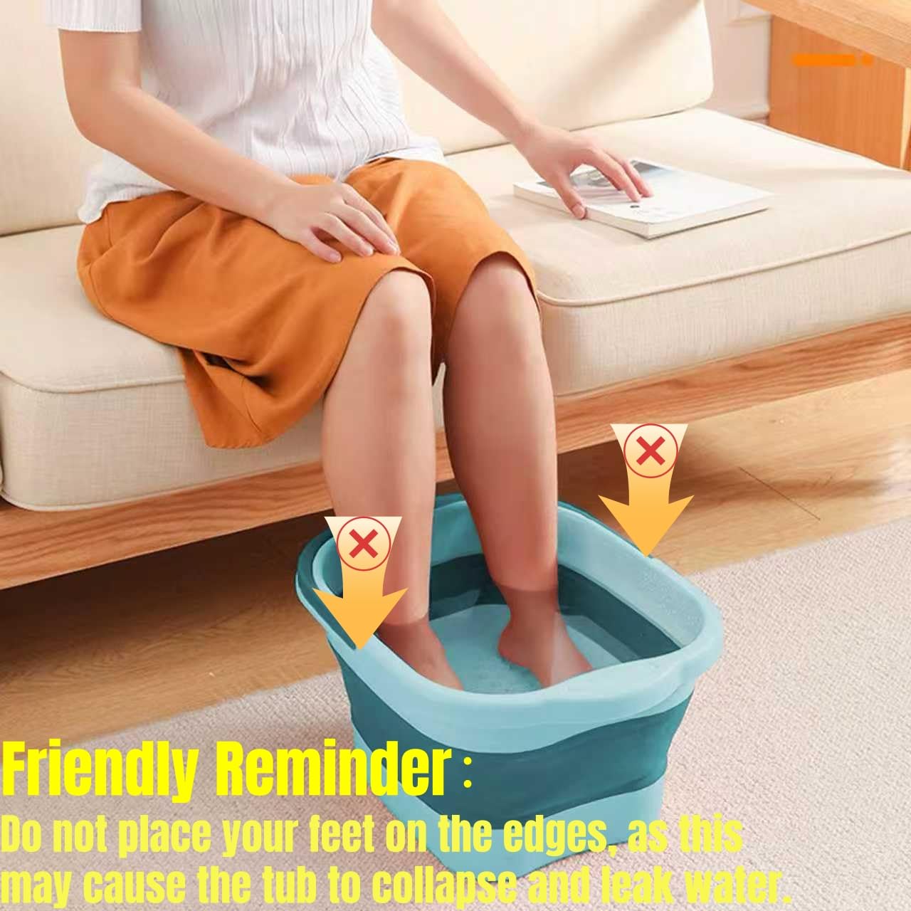 Close up of acupressure massage nodes inside foot tub