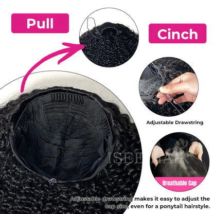 Authentic ISEE Hair imported glueless wig packaging and 18 inch length reference