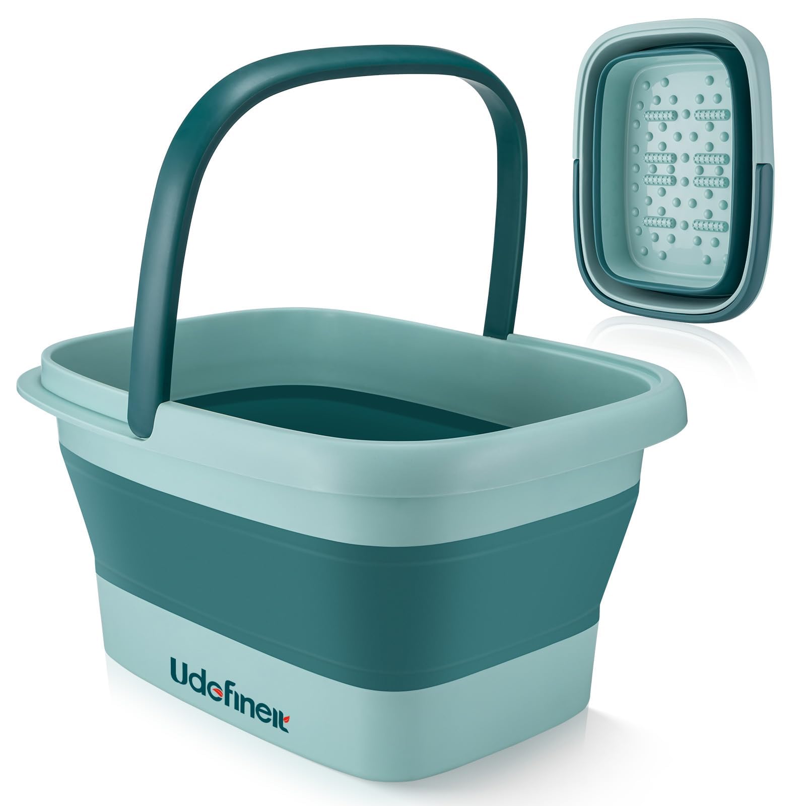 Top view of Udefineit green foot soaking basin