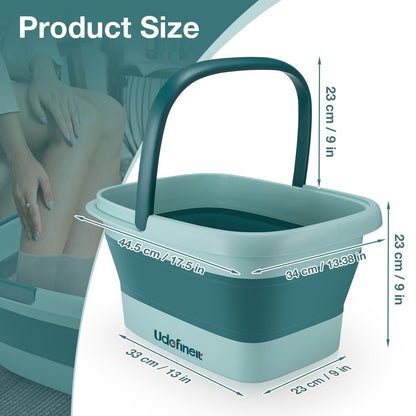 Udefineit foot bath tub showing handle and capacity
