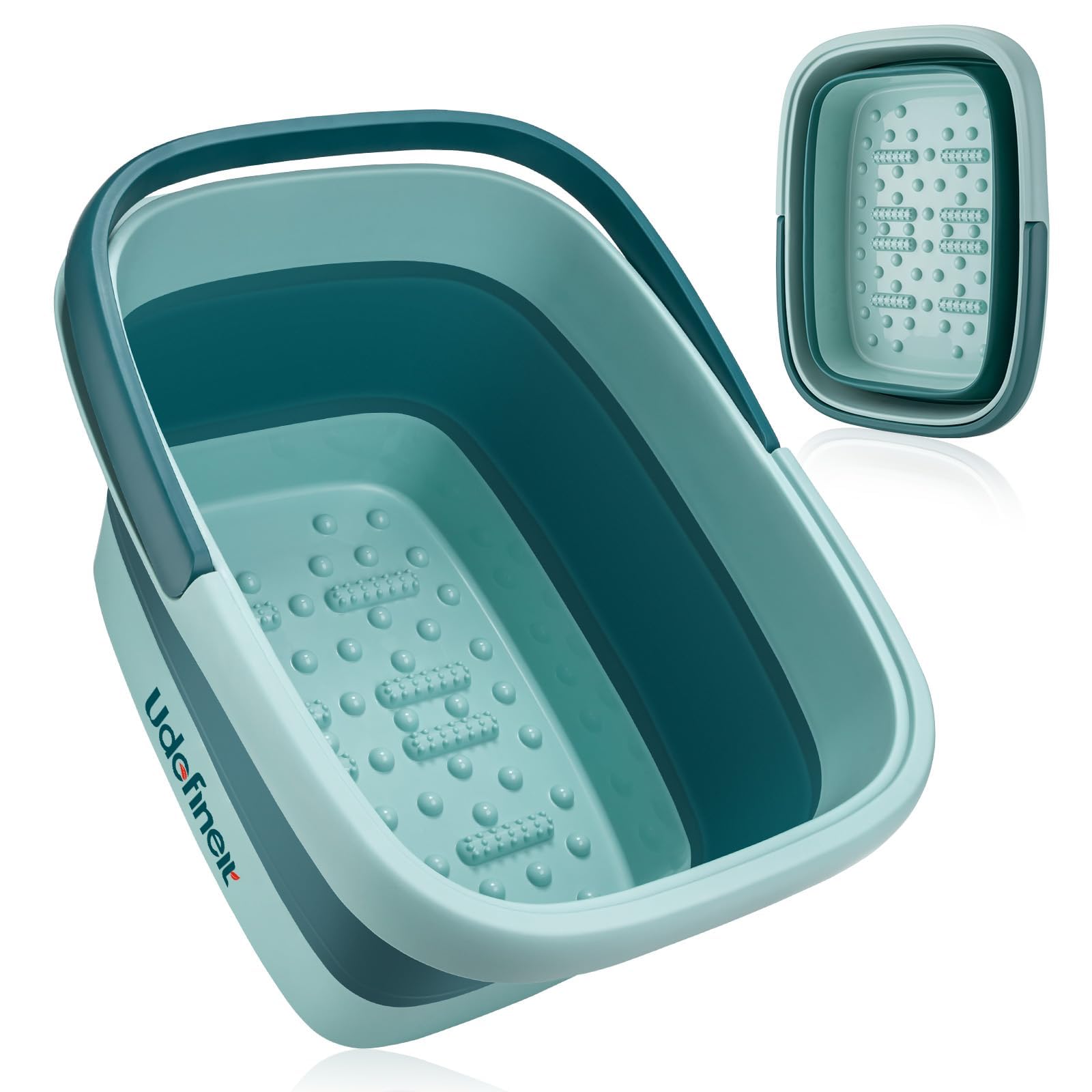 Person using Udefineit foot soak tub for spa treatment