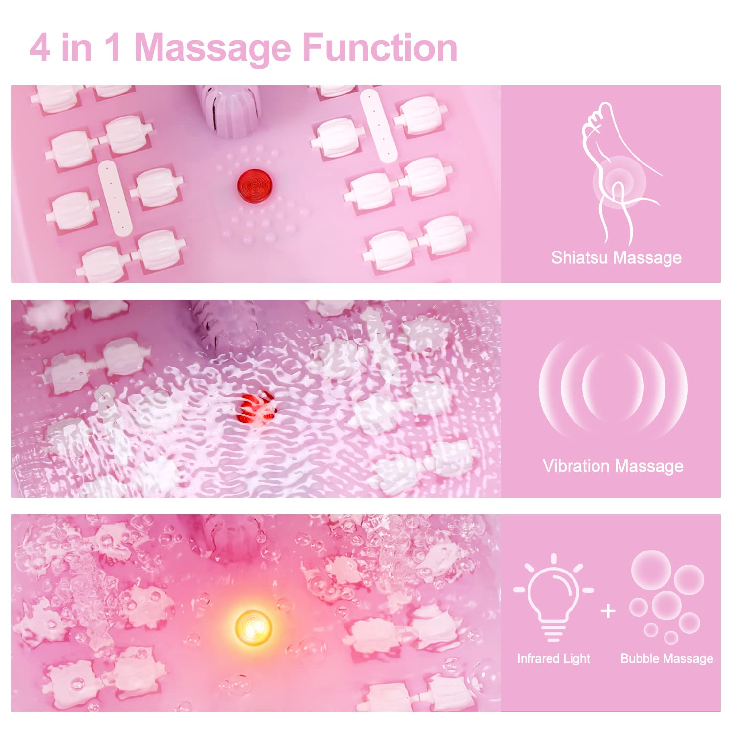 Digital temperature display of FutureCare foot massager