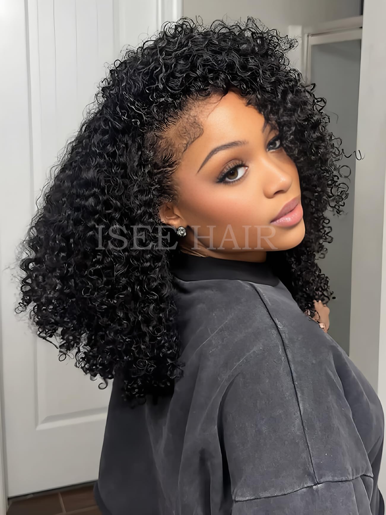 Step by step installation illustration of the ISEE 3 in 1 glueless protective wig