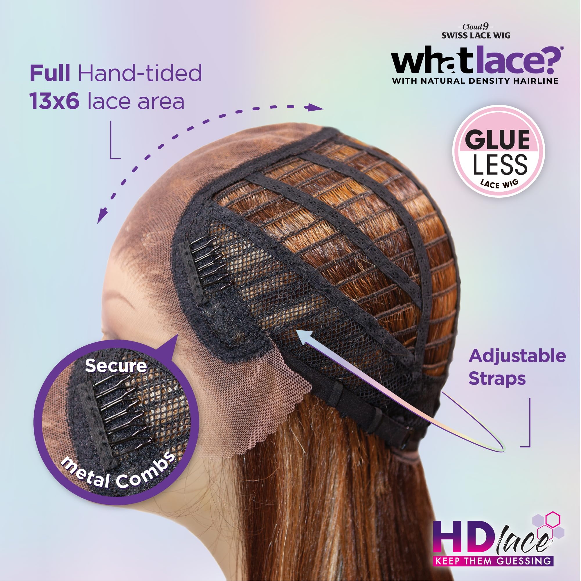 Model wearing Sensationnel What Lace Glenna glueless pre plucked wig