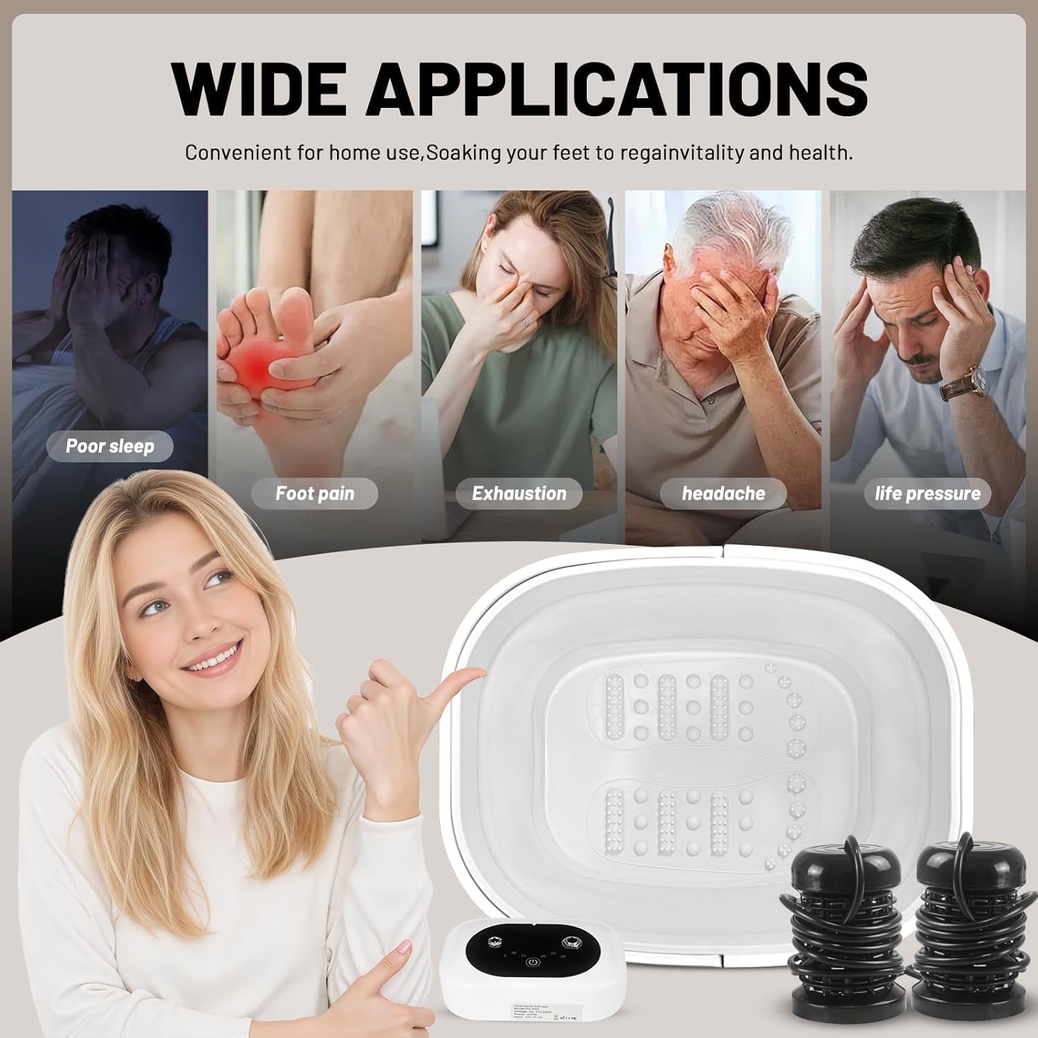 Digital control panel of Olixie foot detox device