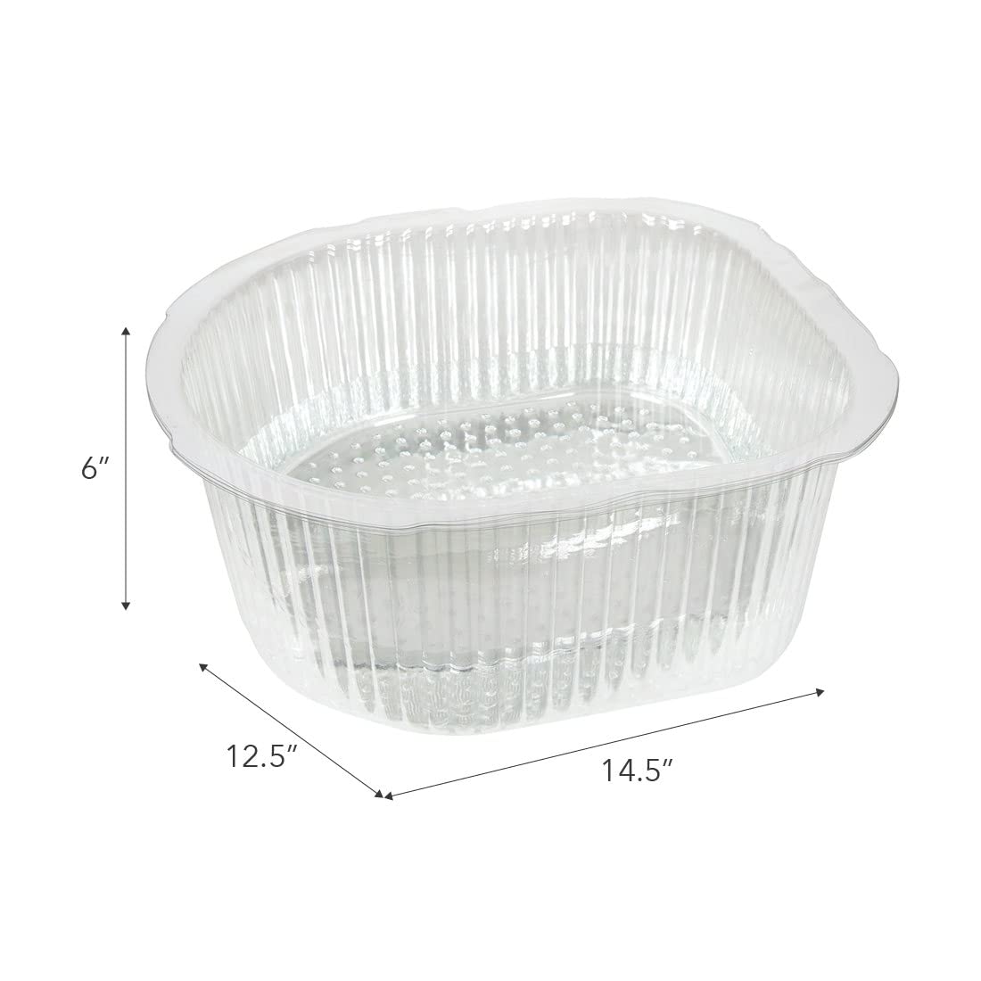 Close up of 100 count ForPro pedicure basin liner material texture