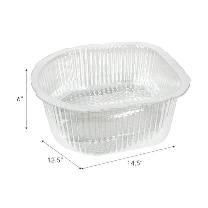 Close up of 100 count ForPro pedicure basin liner material texture