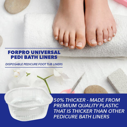 Professional salon setup using ForPro pedicure foot basin liners