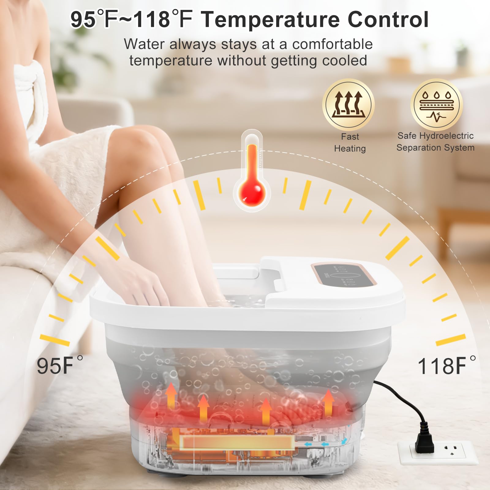 Collapsible design of Unifull foot spa for space-saving storage