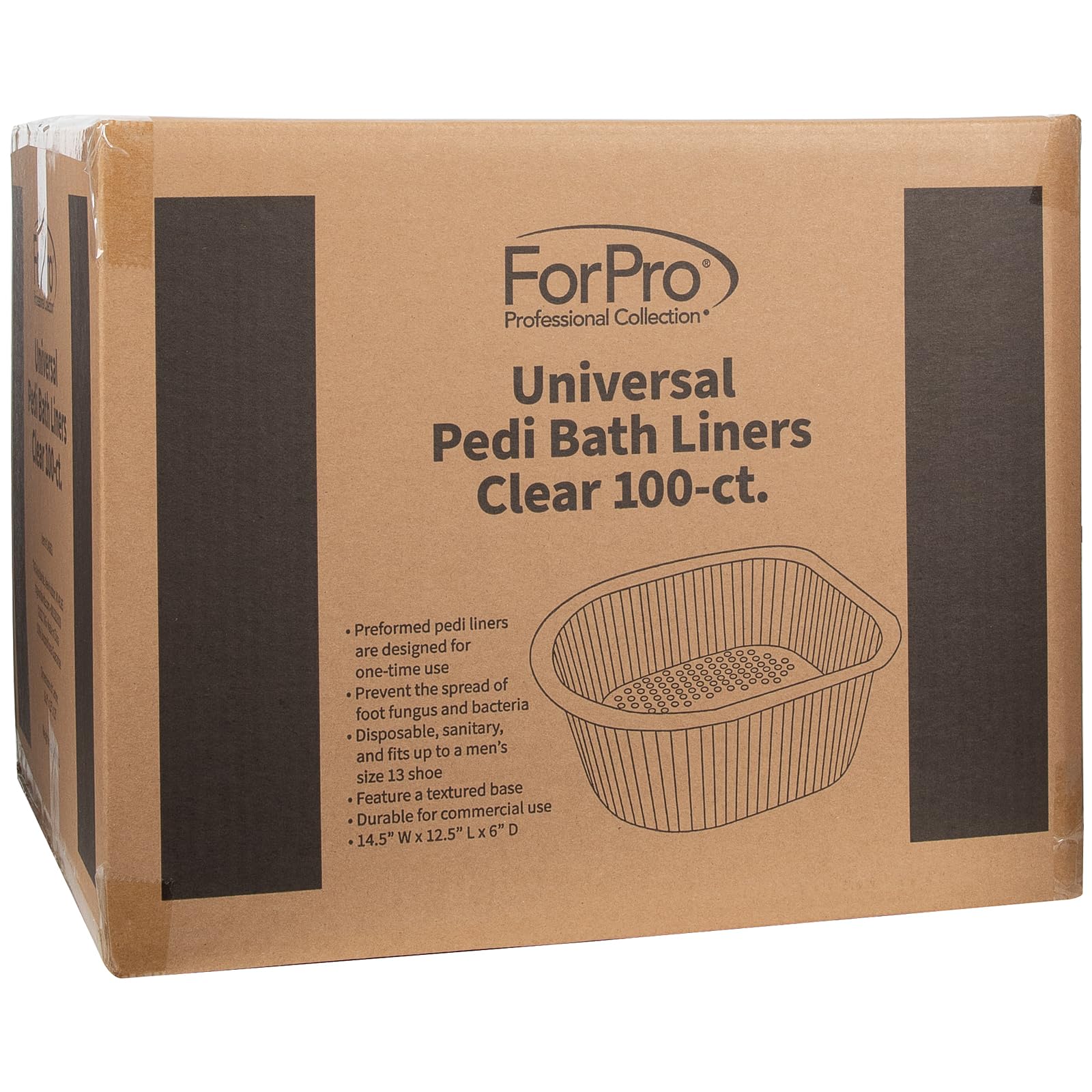 ForPro Professional Collection branding on pedicure liner packaging