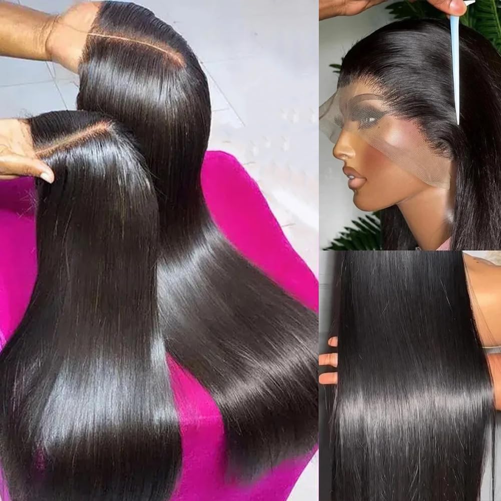 Ownrose 200 density straight human hair wig showing premium texture and thickness