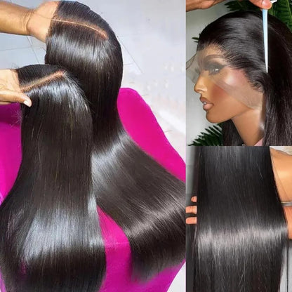 Ownrose 200 density straight human hair wig showing premium texture and thickness