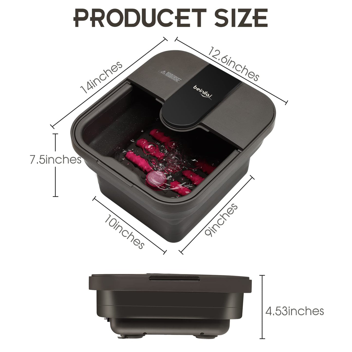 Removable pumice stone feature inside Beinilai foot spa