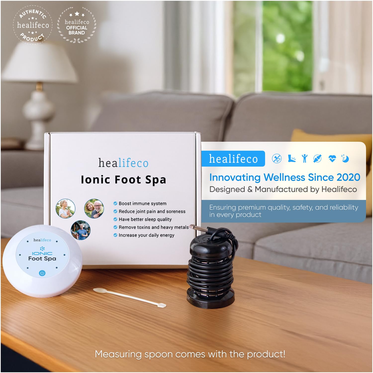Close up of Healifeco ionic detox foot bath array component