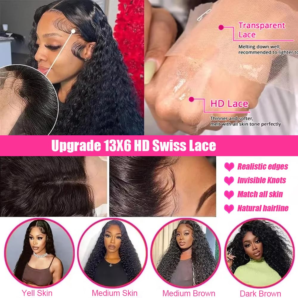 Side profile of Zekan 200 percent density curly frontal wig styling