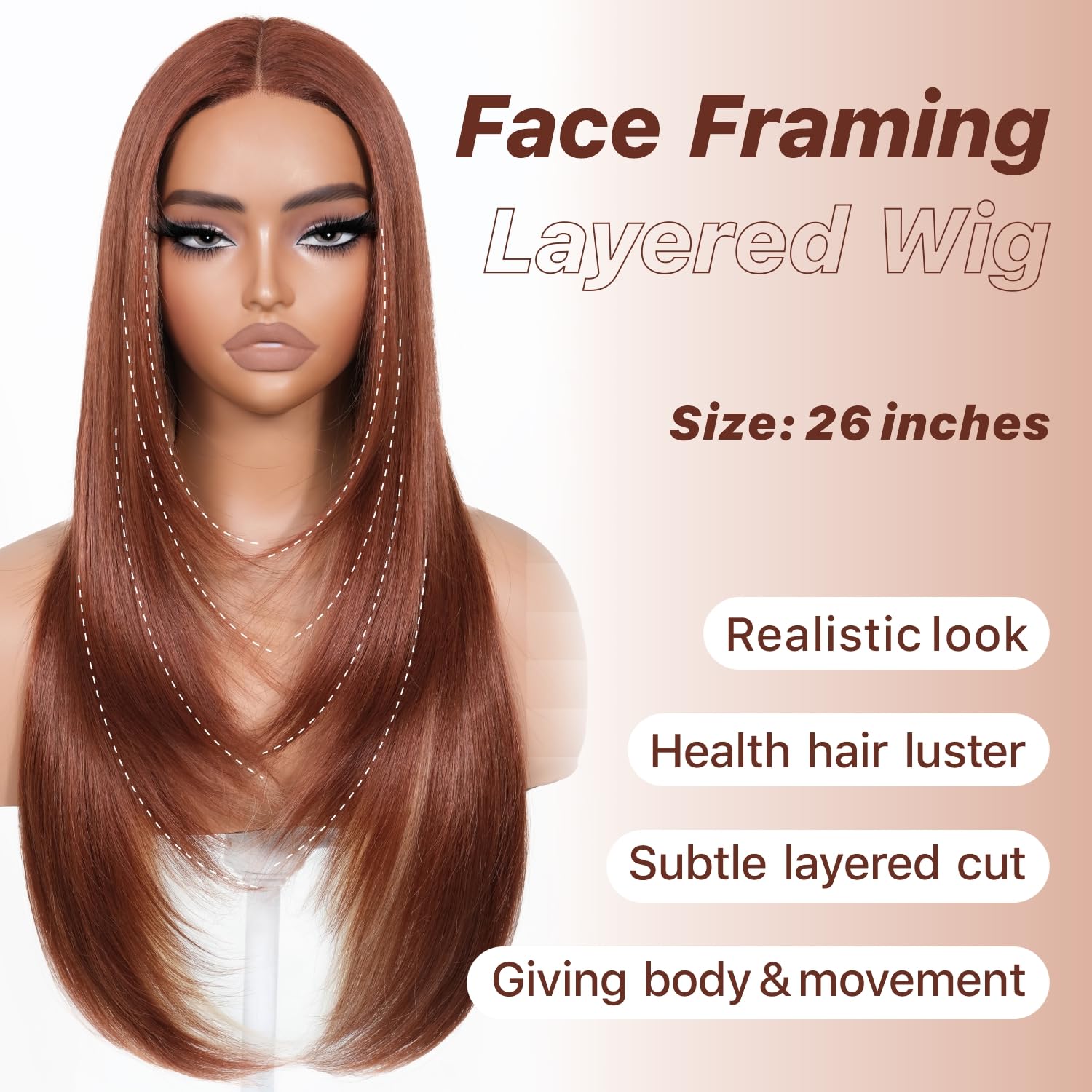 Close up of the pre cut high definition lace front hairline on a glueless unit