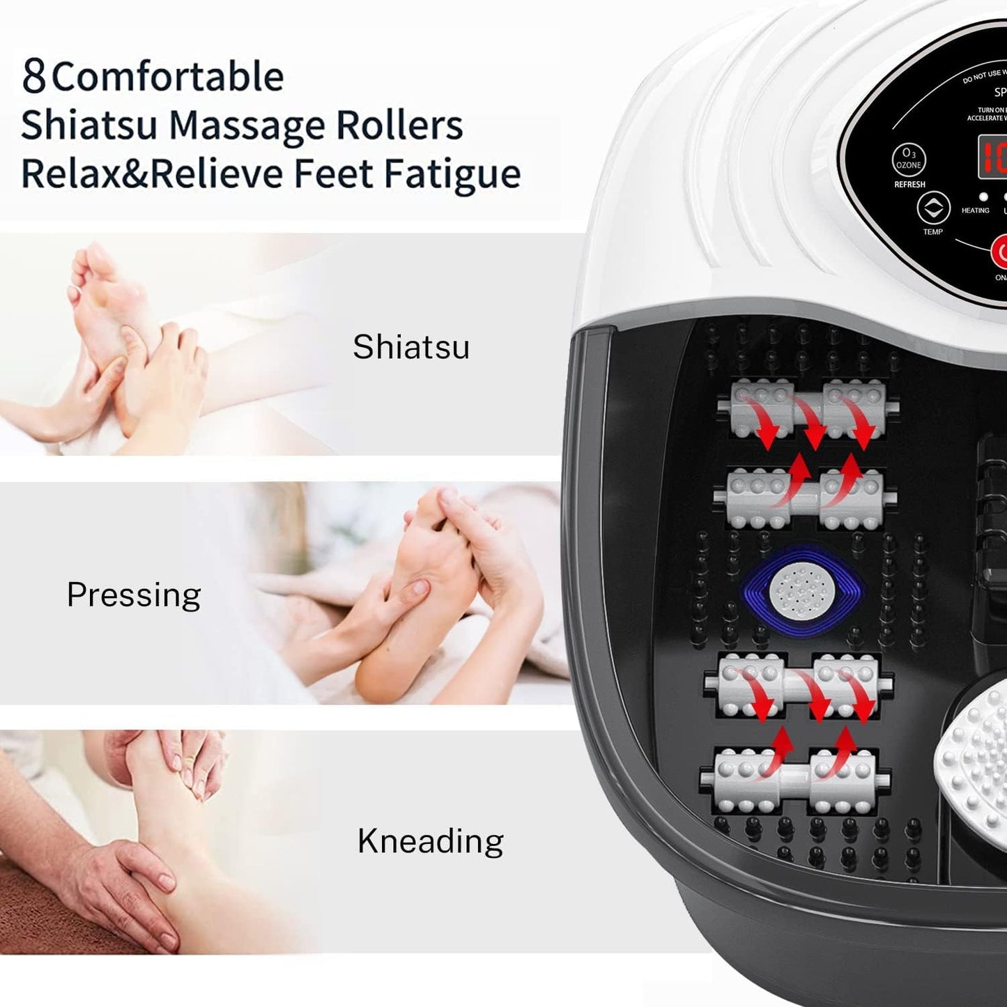 Closewave foot massager control panel close up