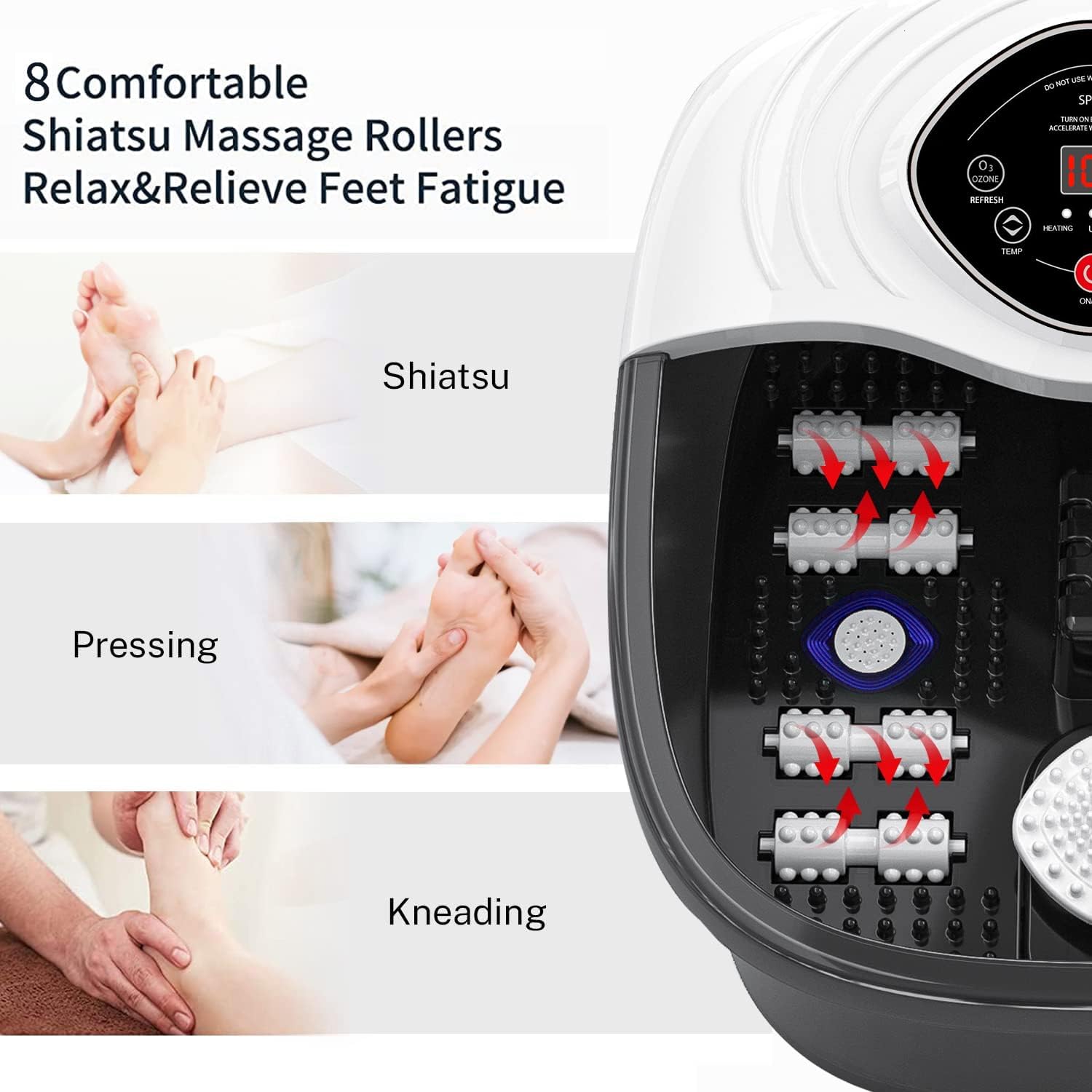 Closewave foot massager control panel close up